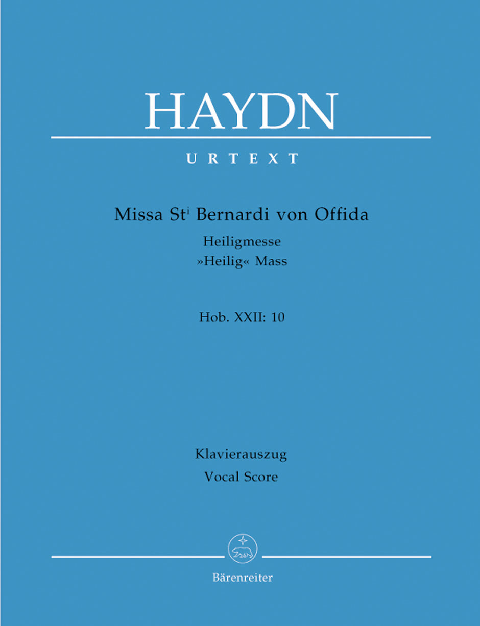 Haydn: Heilig Mass St Bernardi - Vocal Score