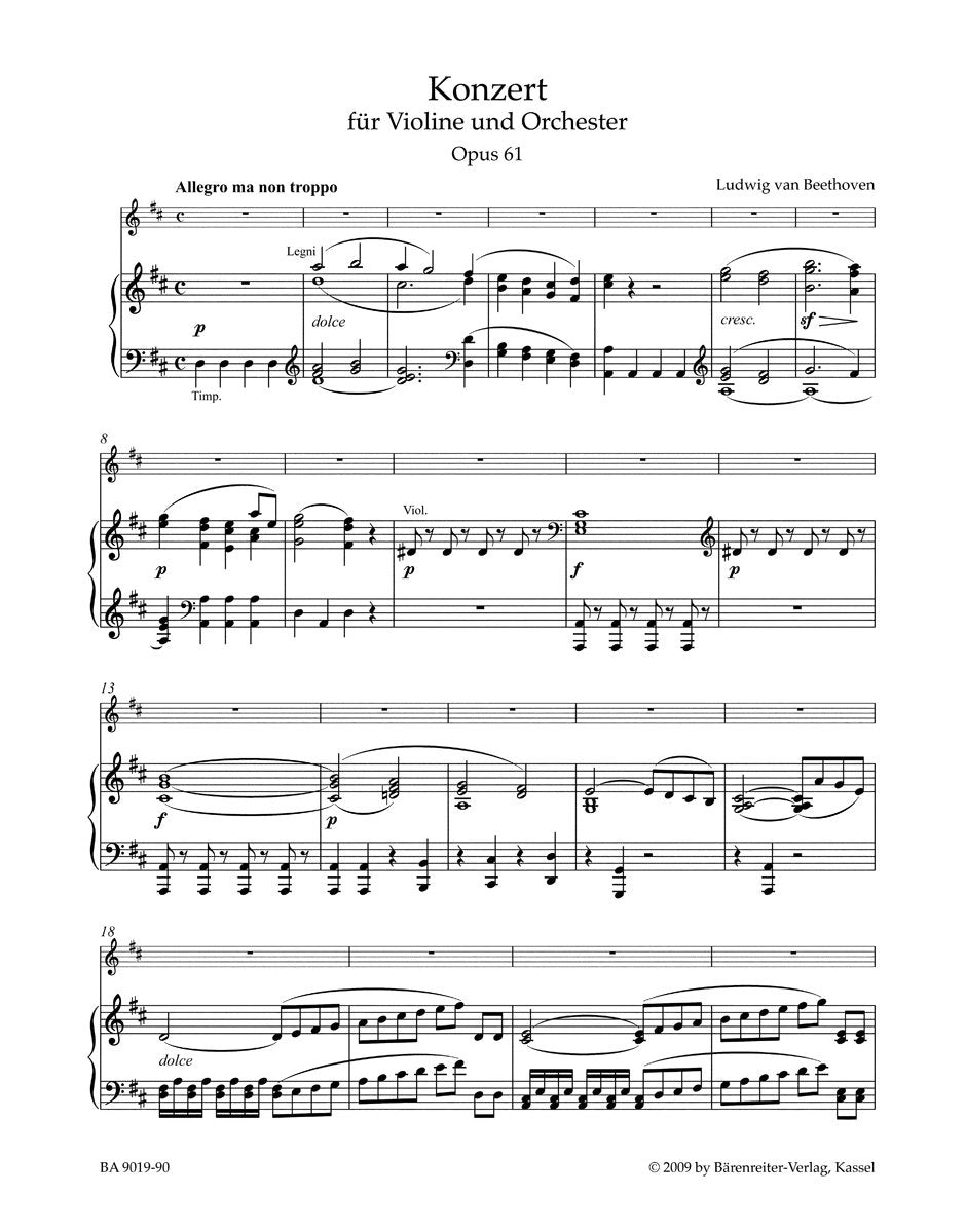 Beethoven: Concerto in D Major for Violin, Op. 61