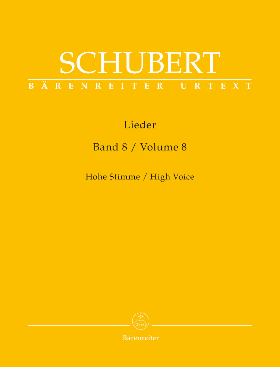 Schubert: Lieder Volume 8 for High Voice