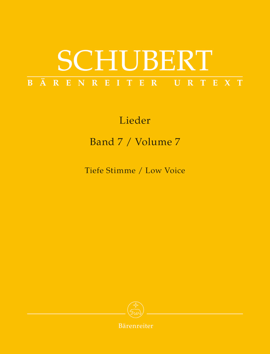 Schubert: Lieder Volume 7 for Low Voice