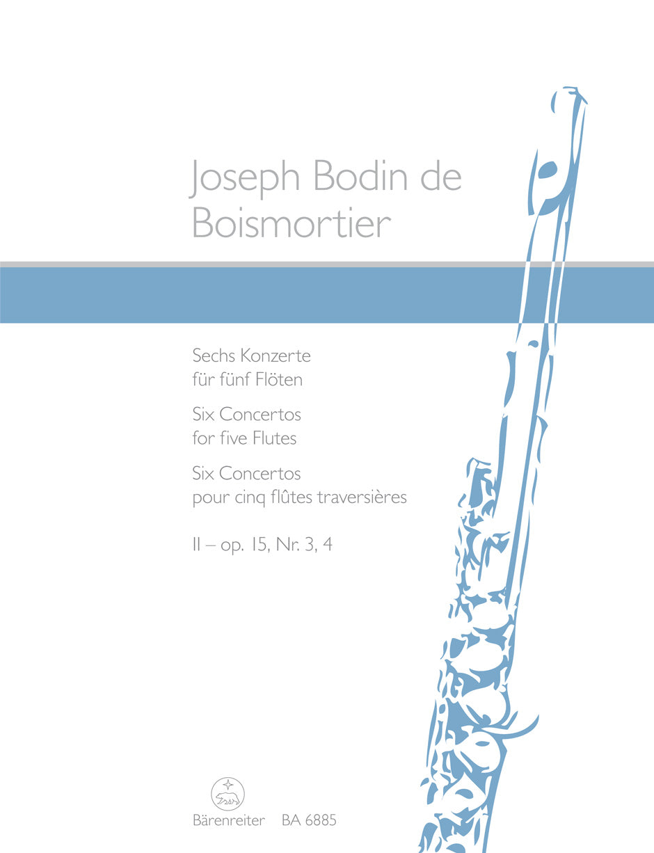 Boismortier: Concertos Op 15 No 3, 4 & 5 for Flute