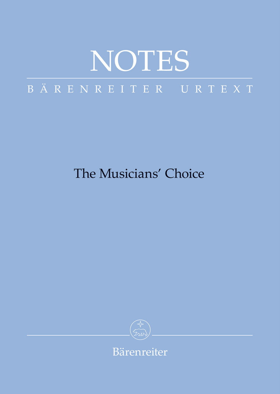 Bärenreiter: The Musician's Choice Notebook - Blue Cover