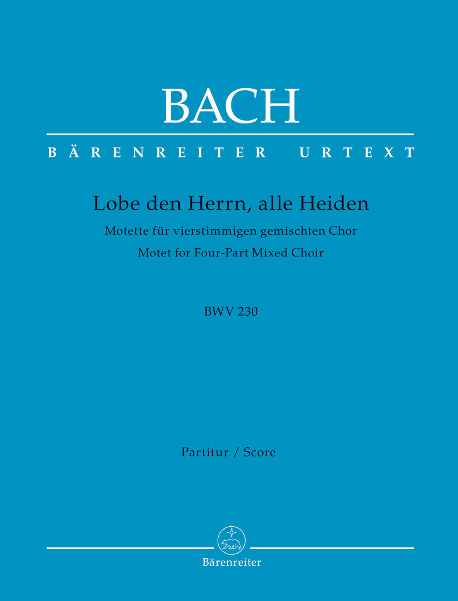 Bach: Lobet Den Herrn - Vocal Score