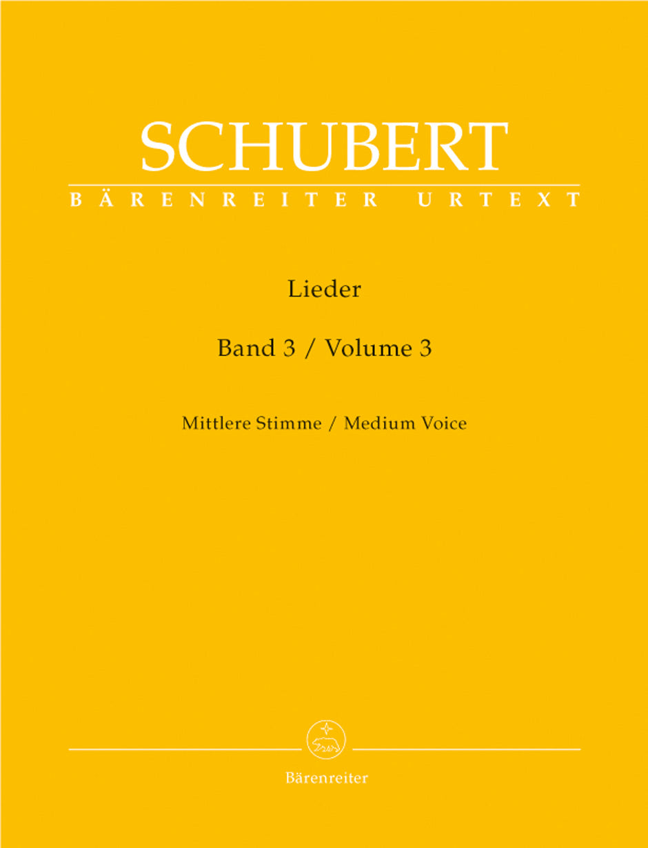 Schubert: Lieder Volume 3 for Medium Voice