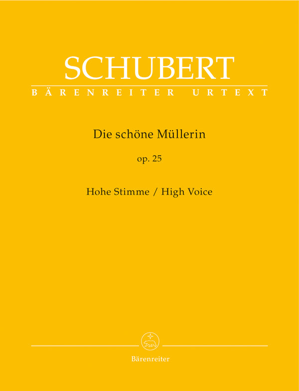 Schubert: Die Scorehone Mullerin Op 25 D 795 for High Voice