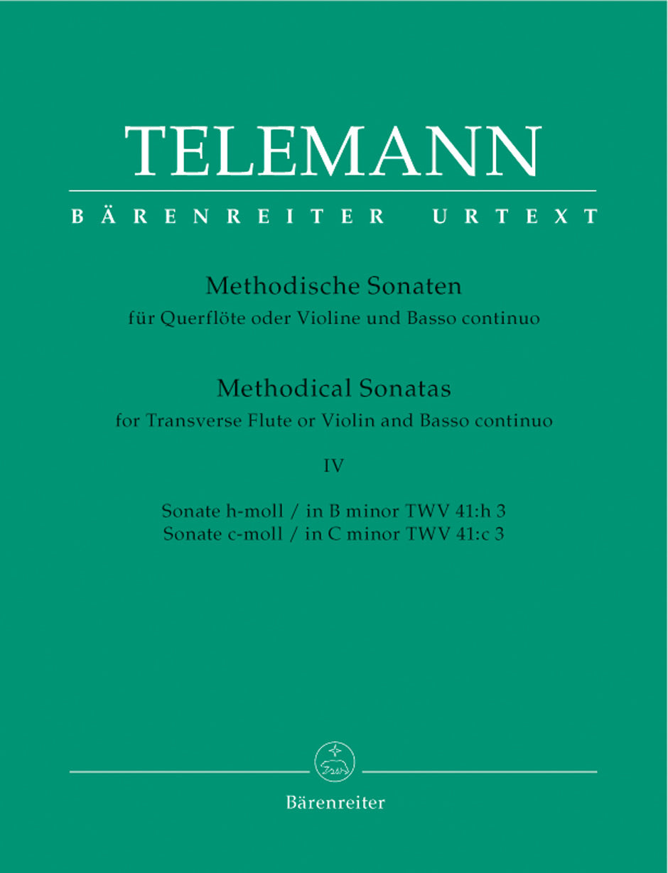 Telemann: Twelve Methodical Sonatas Volume 4 for Flute & Piano