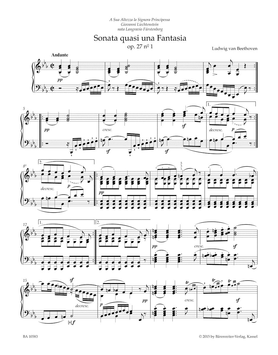 Beethoven: Piano Sonatas Op 27 - Nos 1 & 2