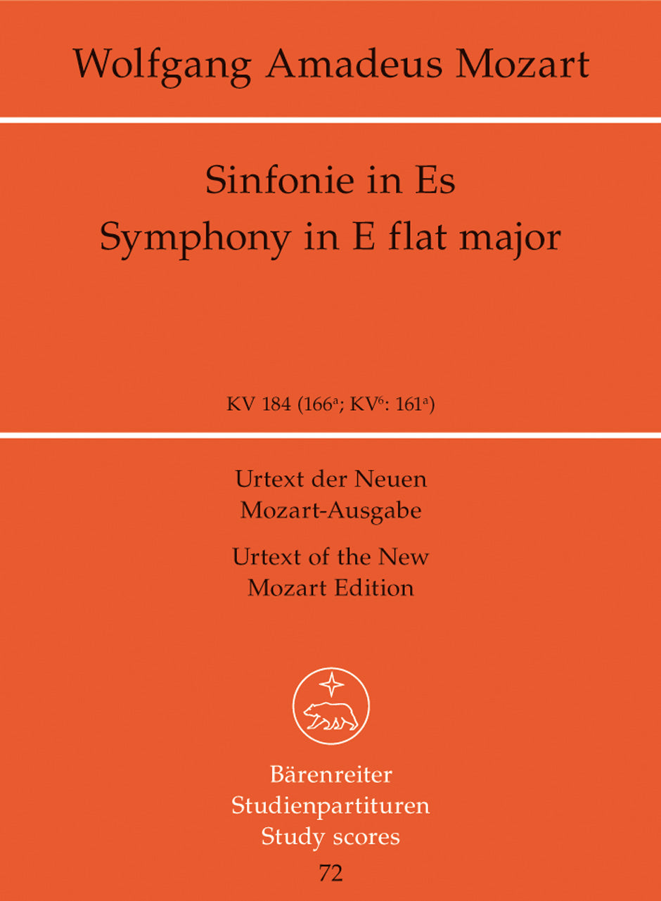 Mozart: Symphony No 26 in E Flat K184 - Study Score