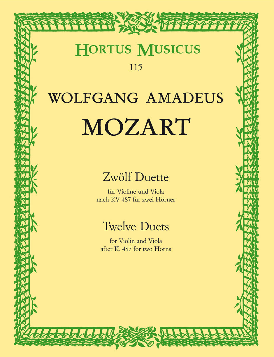 Mozart: Twelve Duets for Violin & Viola