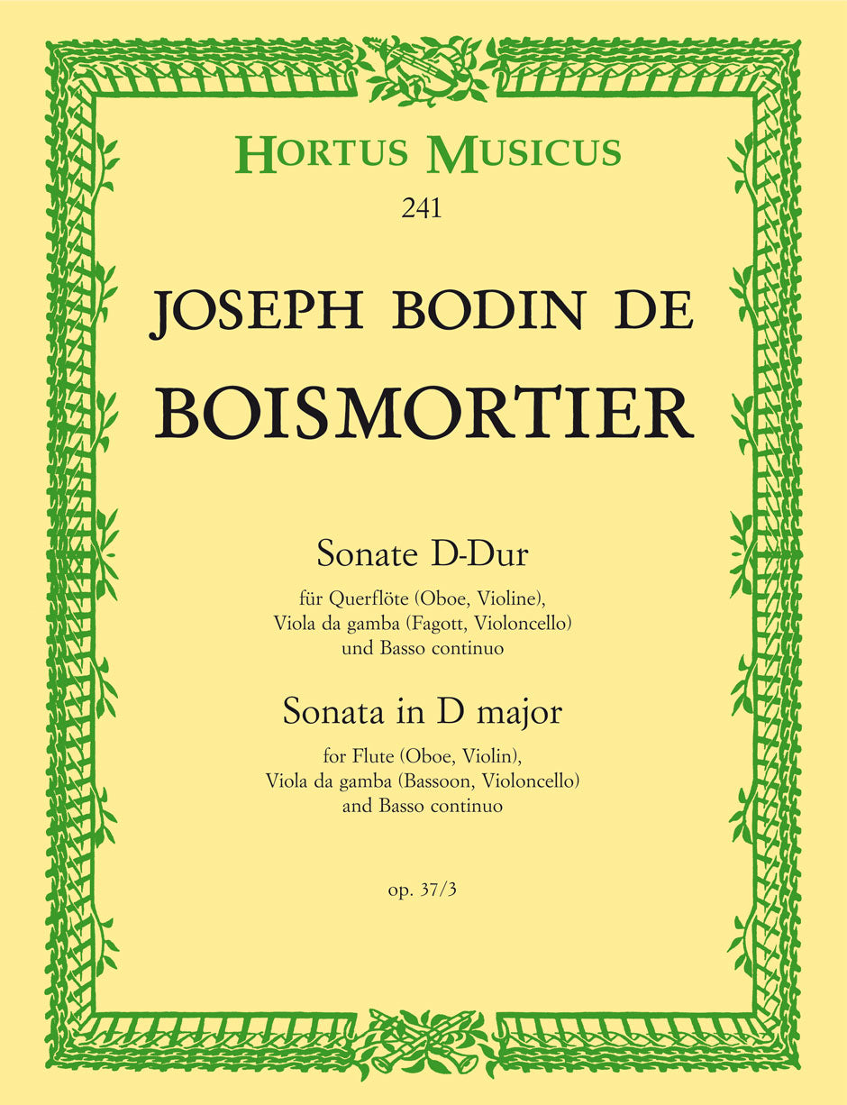 Boismortier: Sonata in D for Flute, Viola da Gamba & Basso Continuo