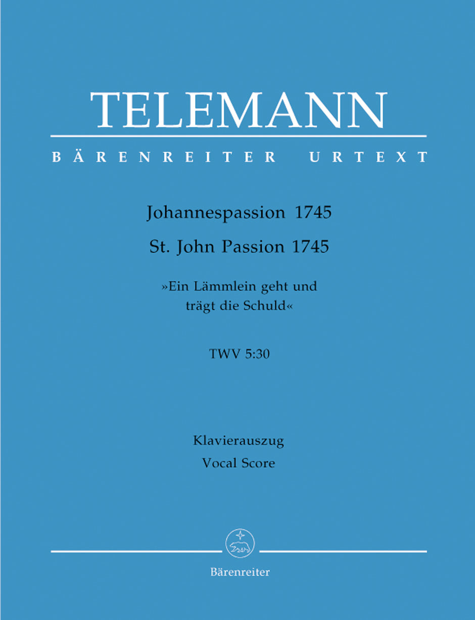 Telemann: St John Passion - Vocal Score