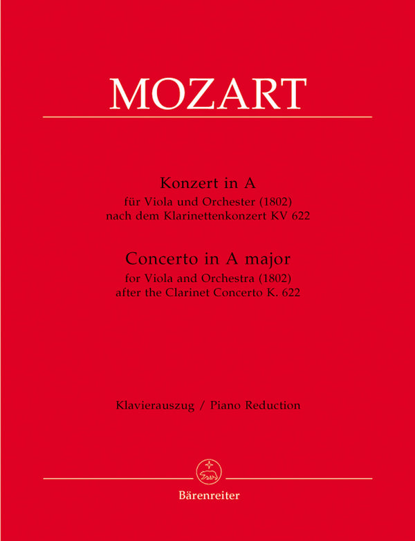 Mozart: Concerto in A for Viola & Piano