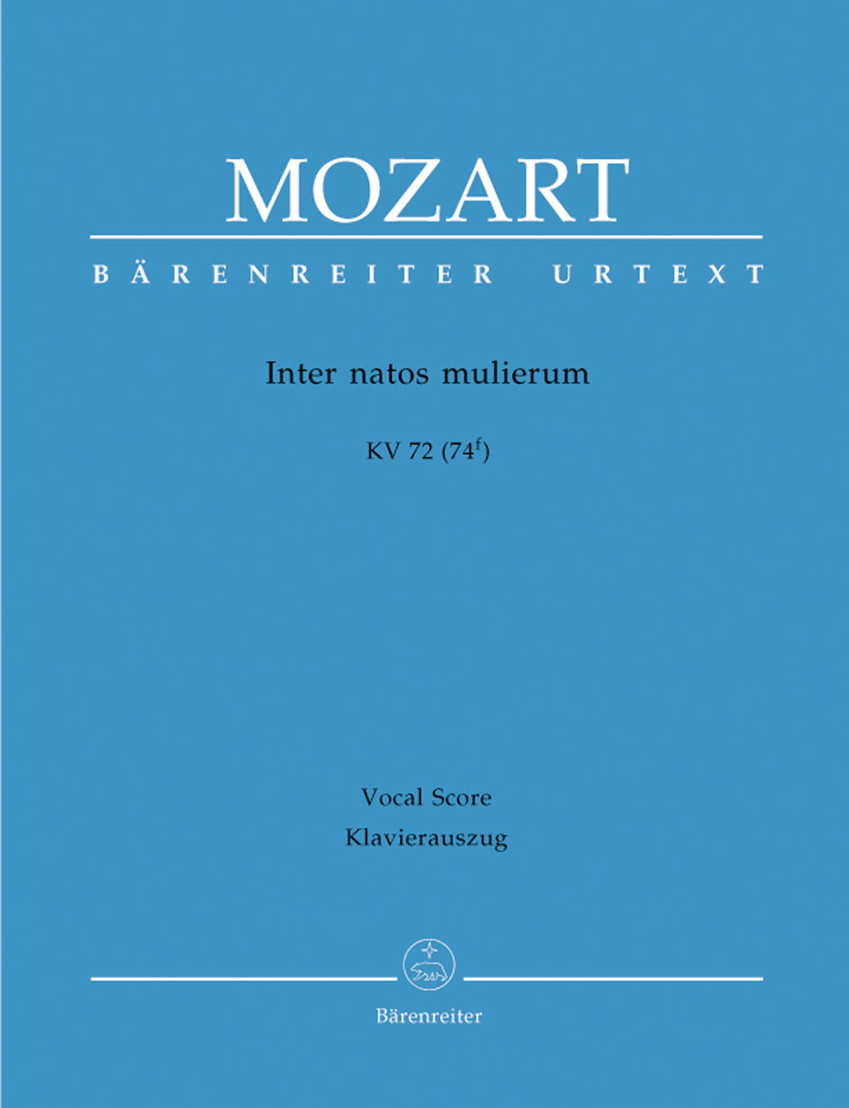 Mozart: Inter Natos Mulierum K72 - Vocal Score