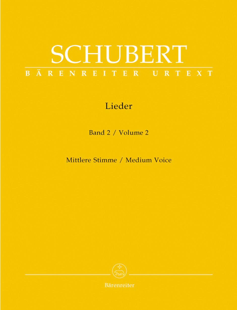 Schubert: Lieder Volume 2 for Medium Voice