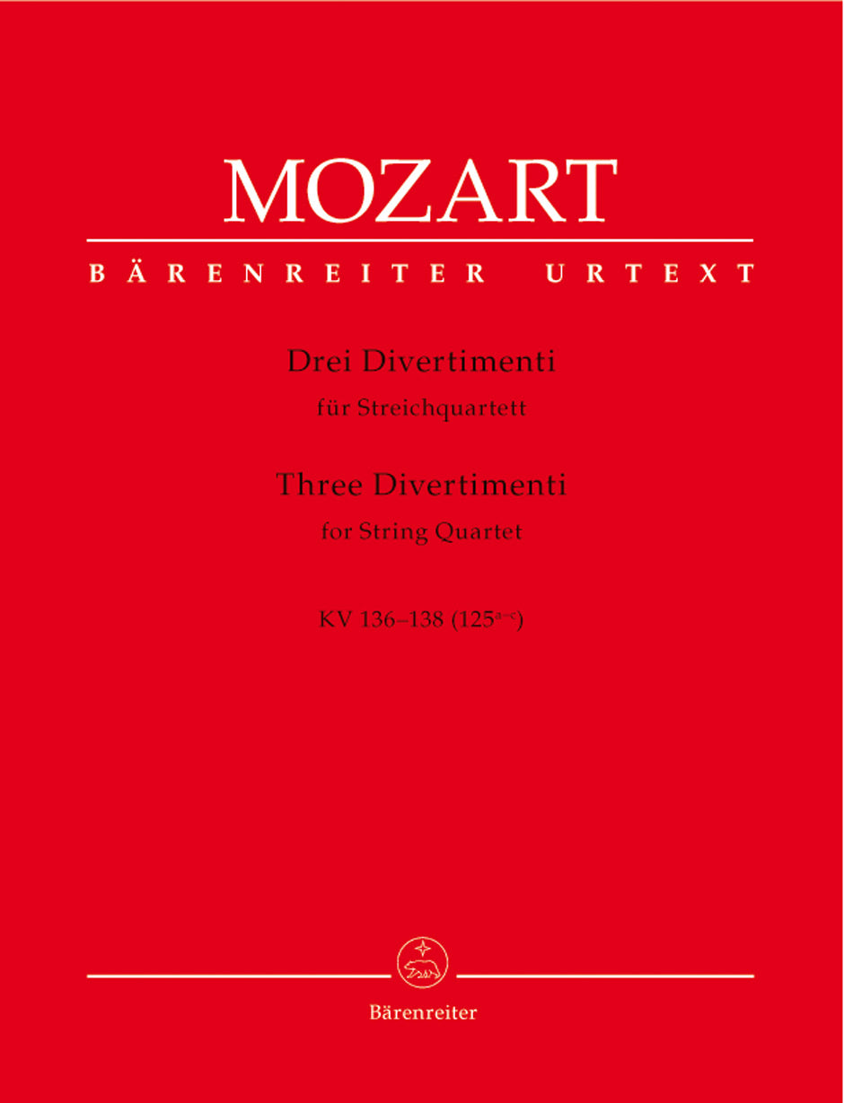 Mozart: Three Divertimenti K136-8 - Set of parts