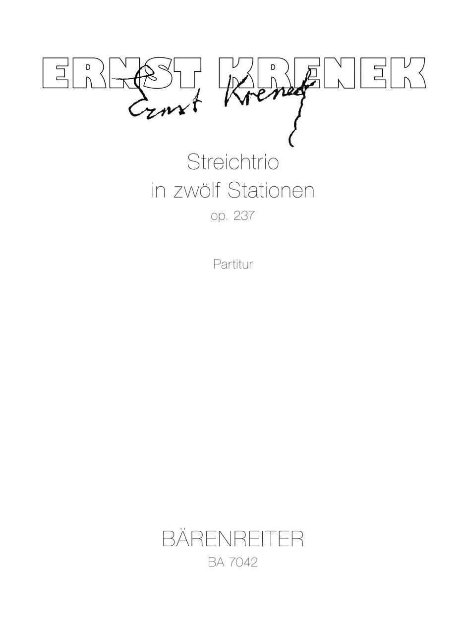 Kramer: String Trio in Zwolf Stationen Score