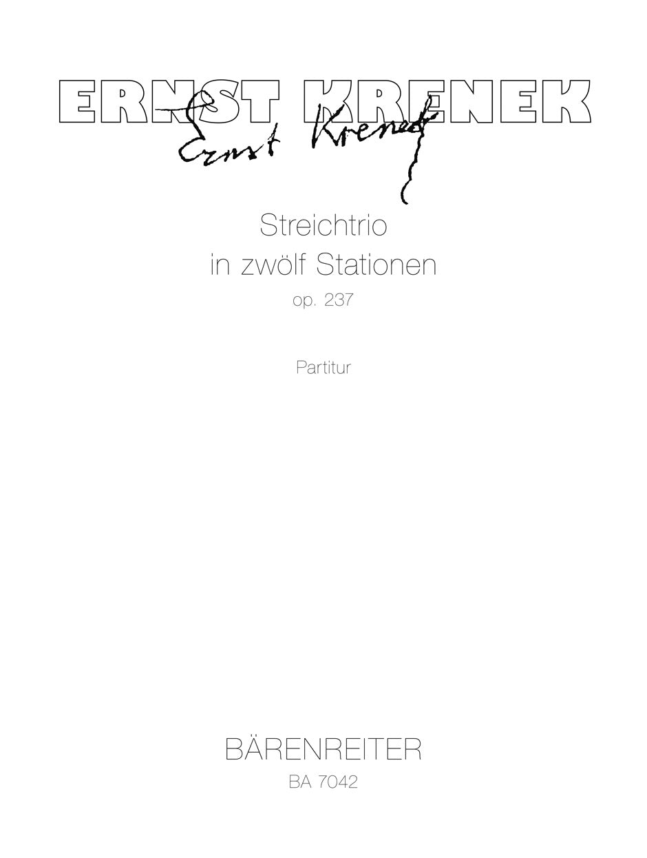 Kramer: String Trio in Zwolf Stationen Score