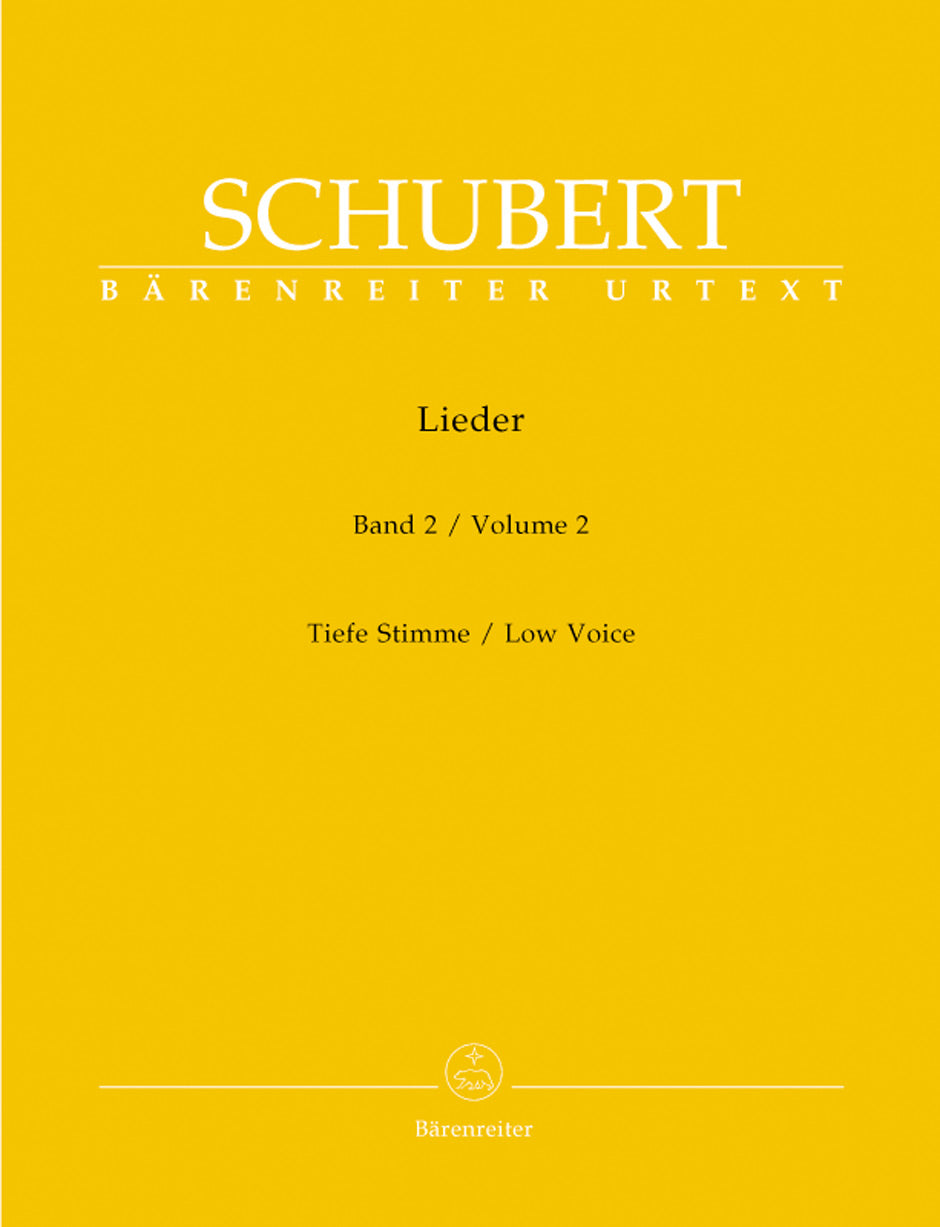Schubert: Lieder Volume 2 for Low Voice