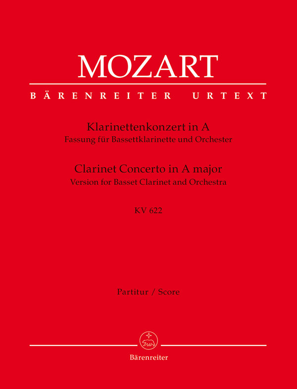 Mozart: Clarinet Concerto - Basset Clarinet Version, Full Score