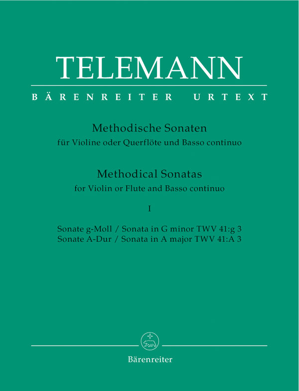 Telemann: Twelve Methodical Sonatas for Flute & Piano - Volume 1