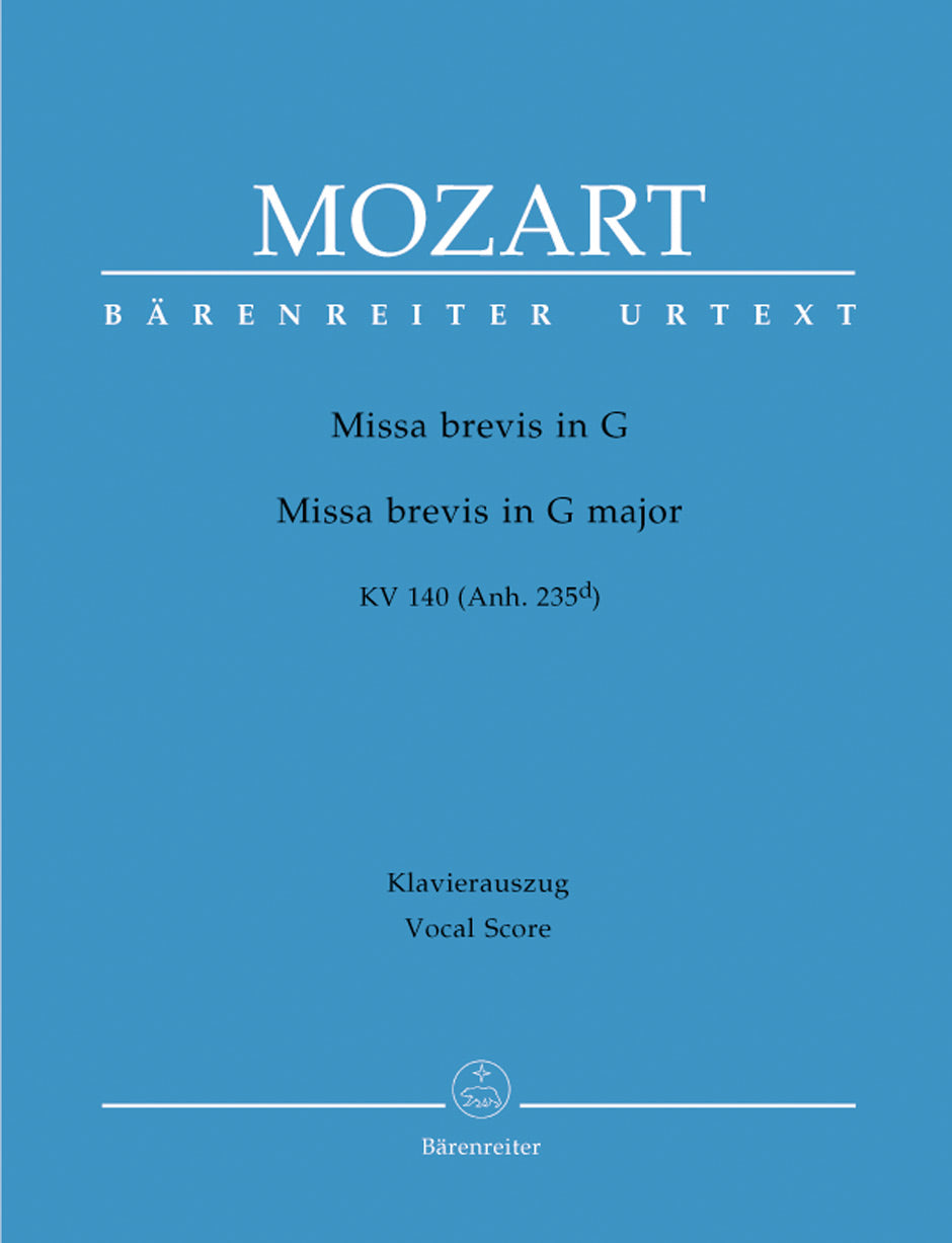 Mozart: Missa Brevis G K140 - Vocal Score