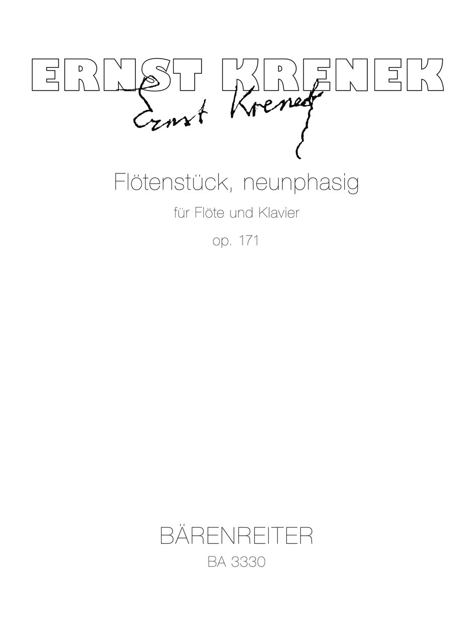 Krenek: Flotenstuck Neunphasig Op 171 for Flute & Piano