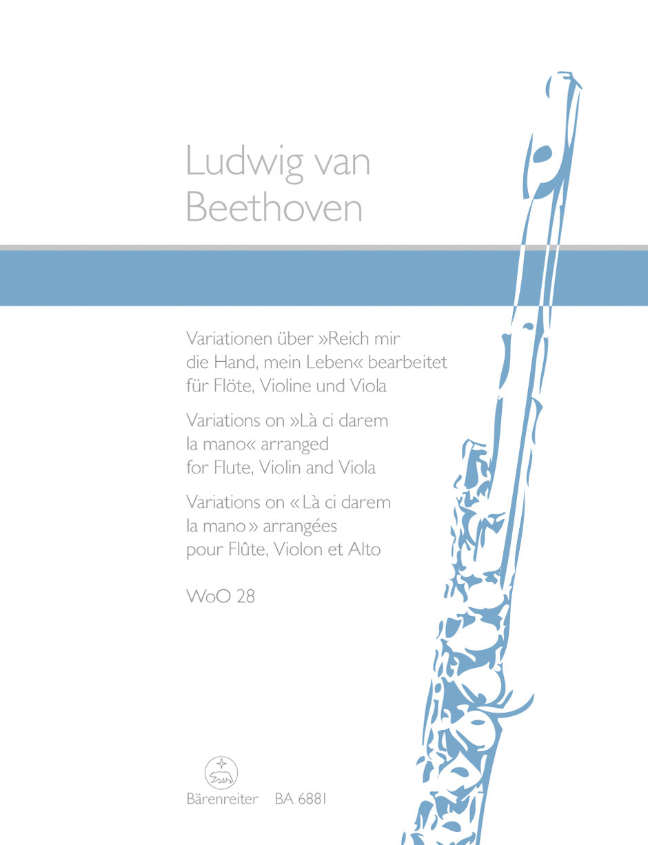 Beethoven: Variations on Don Giovanni for Flute, Violin & Viola