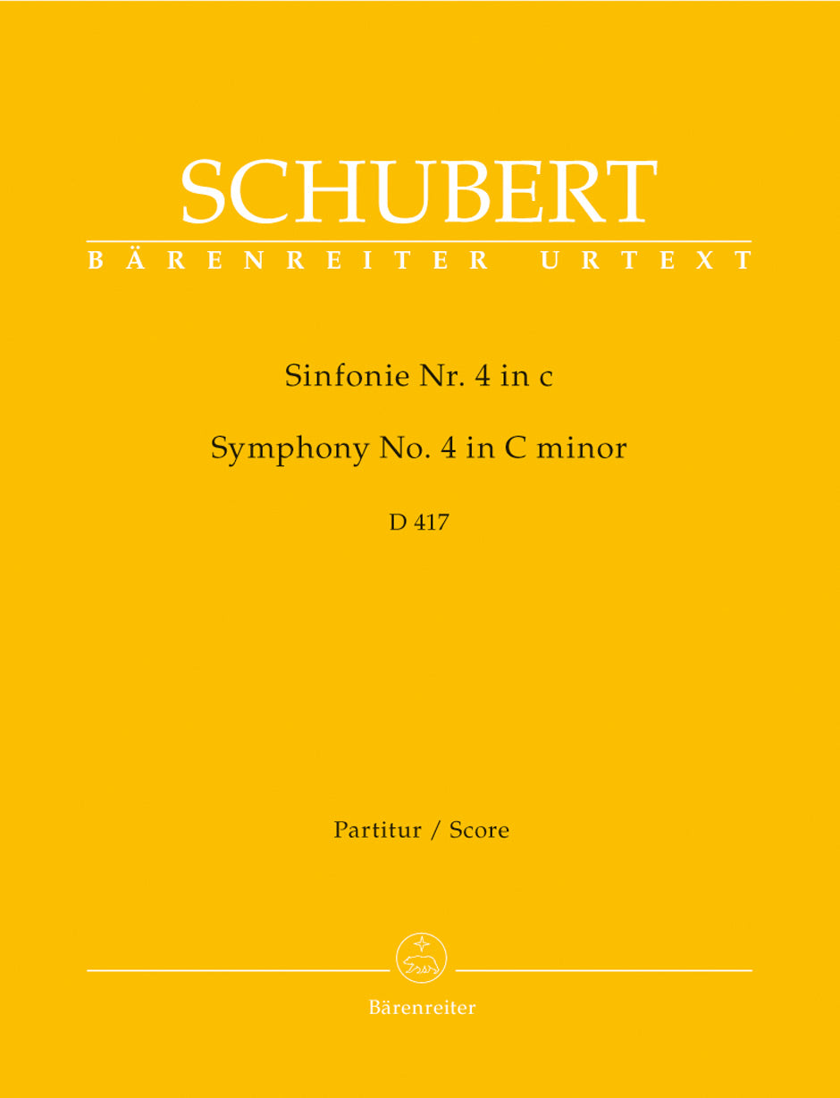 Schubert: Symphony No 4 in C D417 - Full Score
