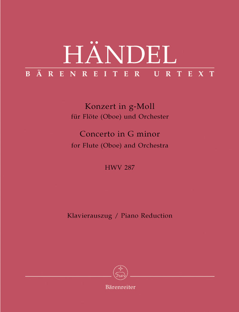 Handel Flute Concerto in G Minor HWV287 for Flute & Piano