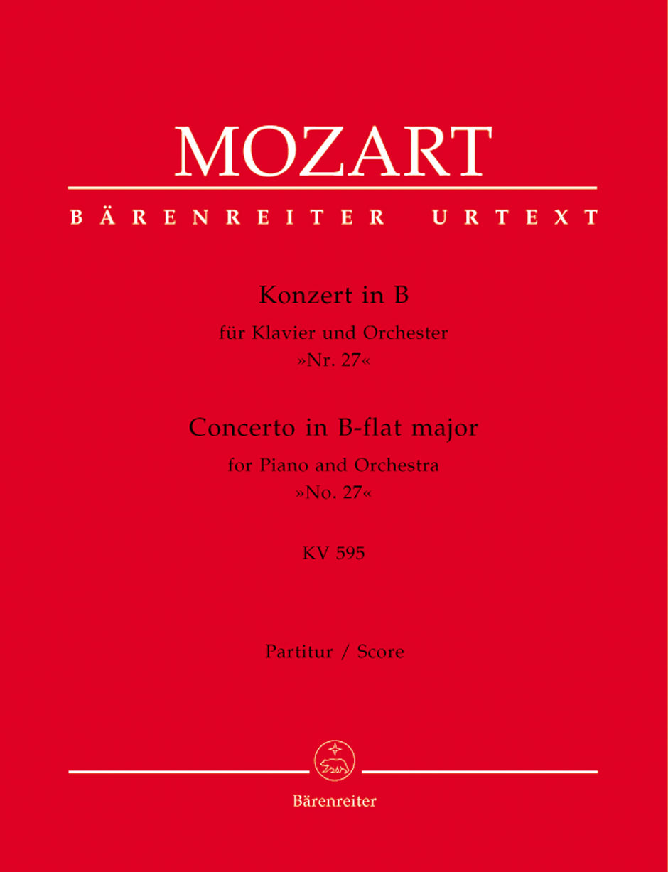 Mozart: Piano Concerto No 27 in B Flat K595 Full Score