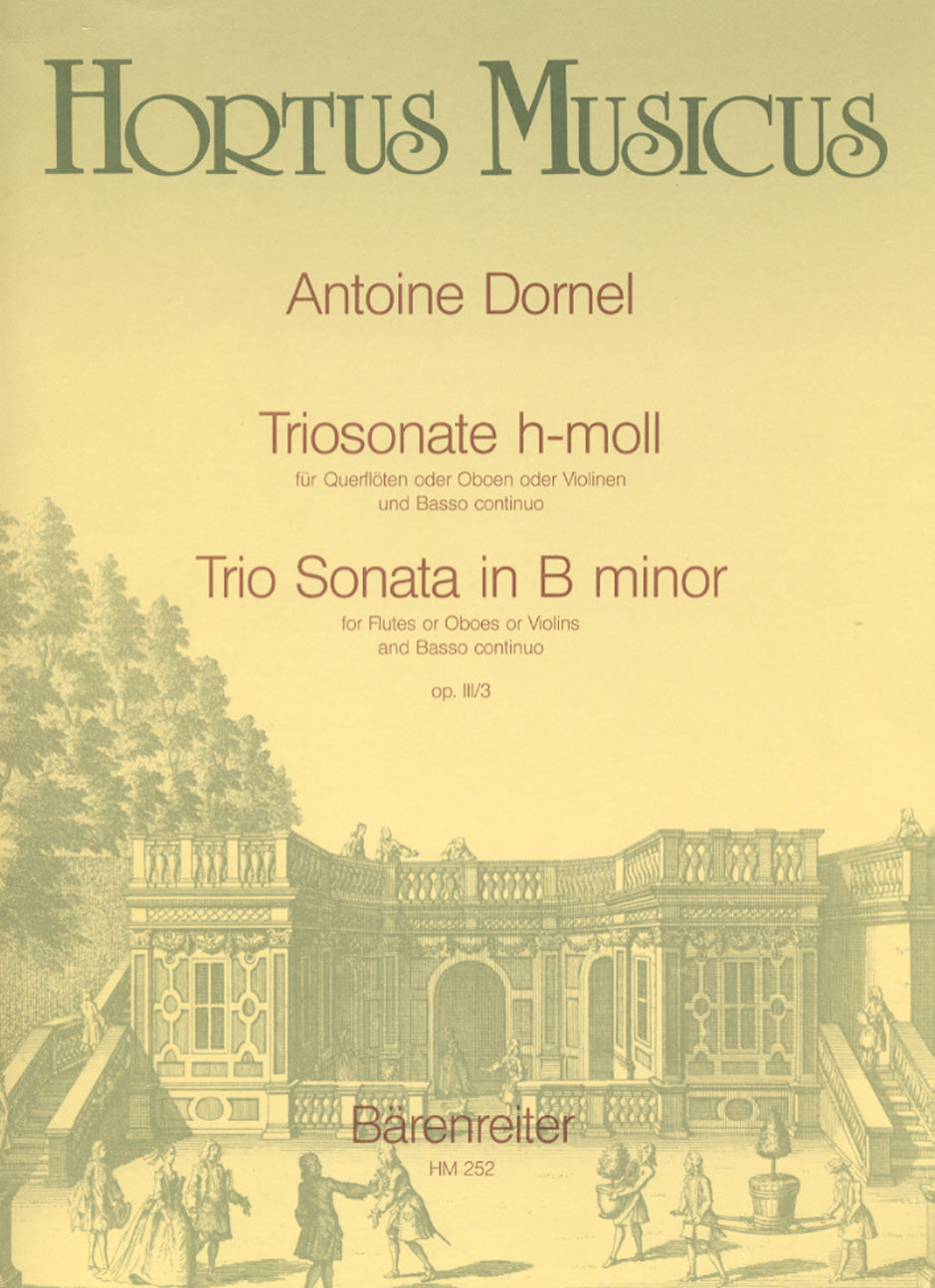 Dornel: Trio Sonata in B Op 3 No 3 for 2 Flutes & Basso Continuo
