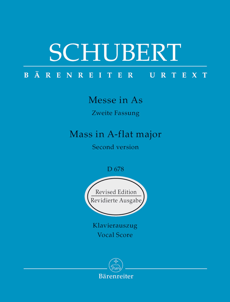 Schubert: Mass A Flat D678 2nd Verse - Vocal Score