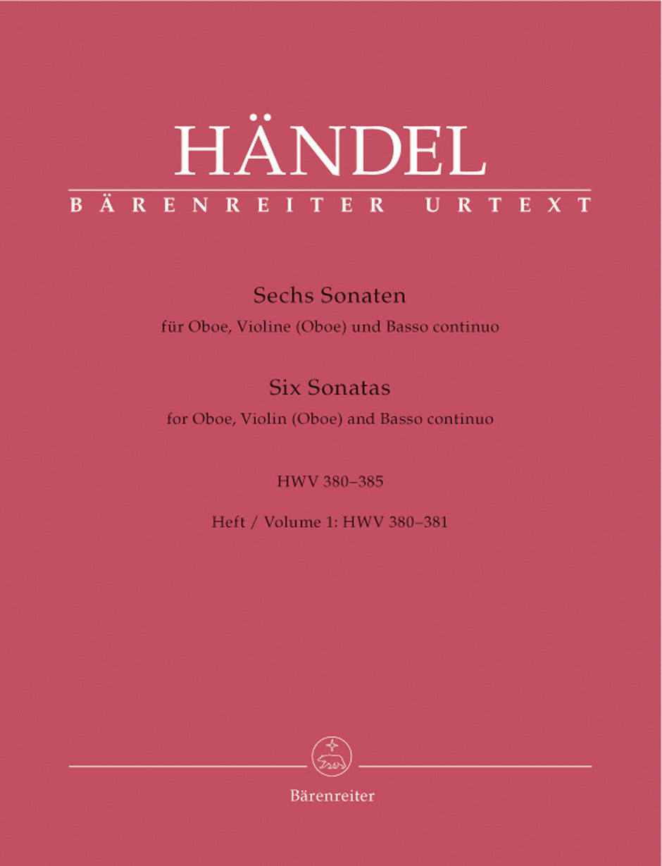 Handel: Six Sonatas for Oboe, Violin & Basso Continuo - Book 1
