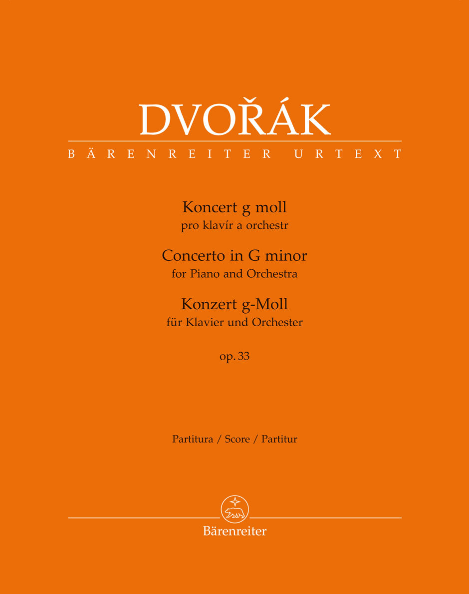 Dvořák: Piano Concerto in G Minor Op 33 B 63 - Full Score