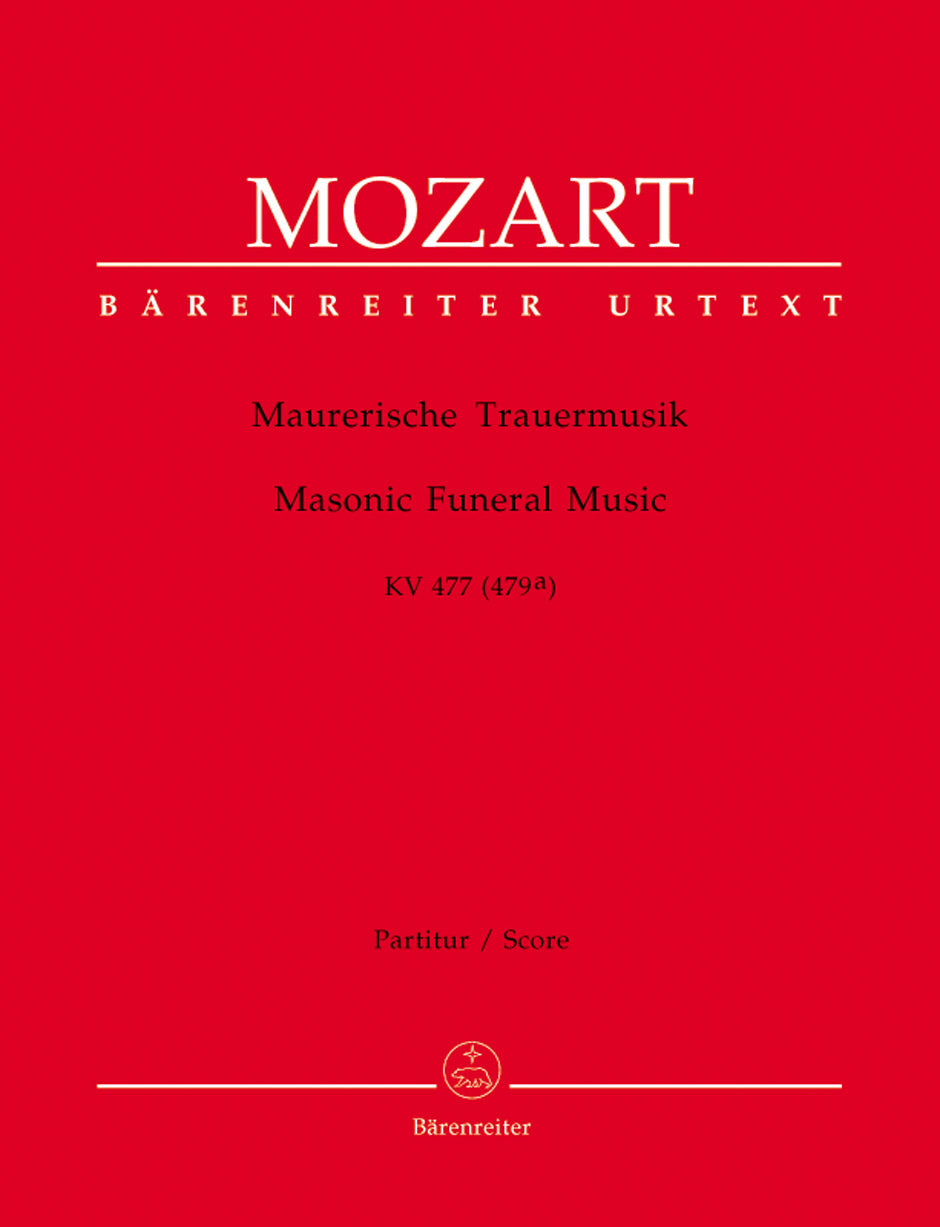 Mozart: Masonic Funeral Music K477 Full Score