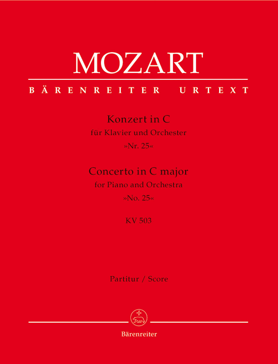 Mozart: Piano Concerto No 25 in C K503 Full Score
