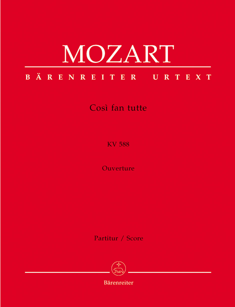 Mozart: Cosi Fan Tutte Overture - Full Score