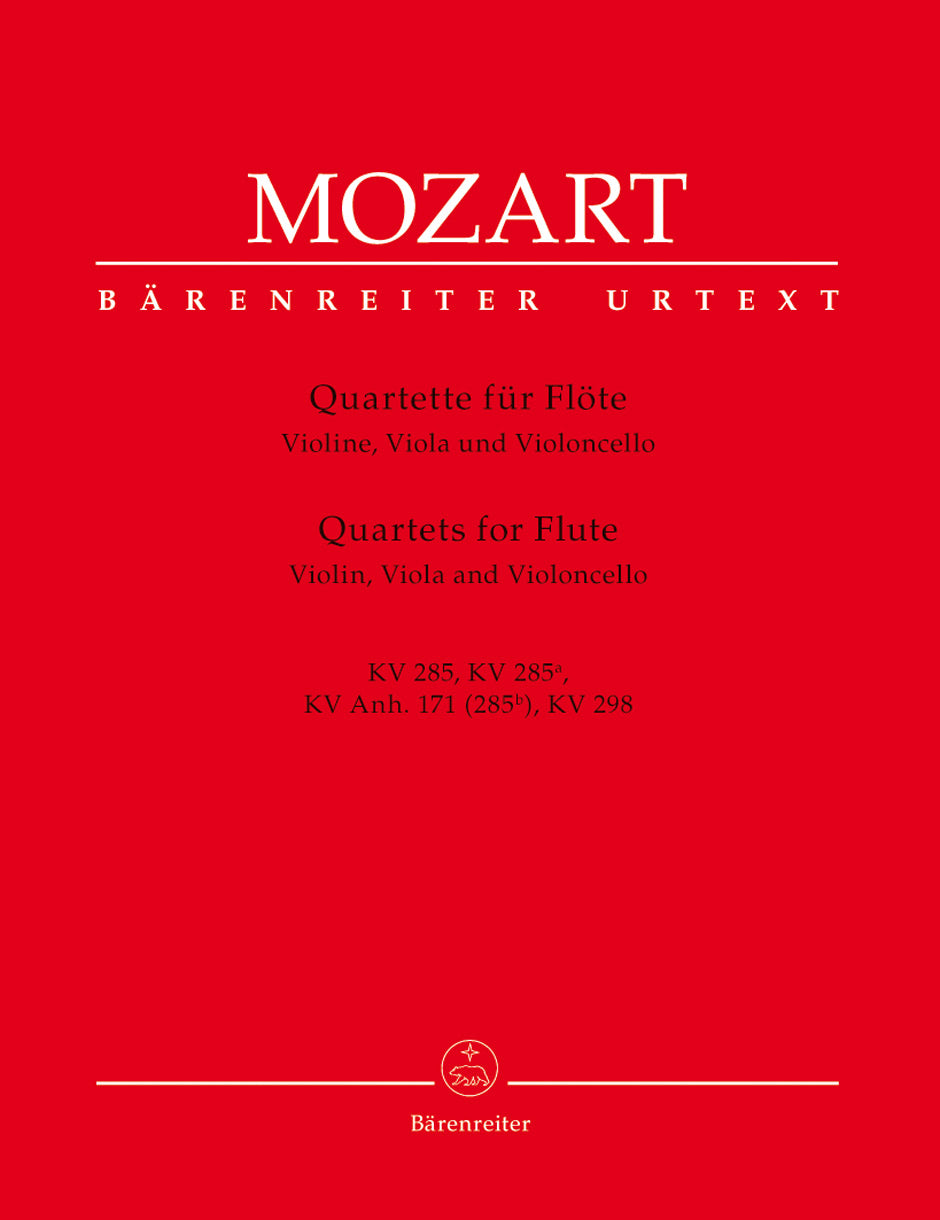 Mozart: Quartets for Flute, Violin, Viola & Violoncello (K285, K285A)