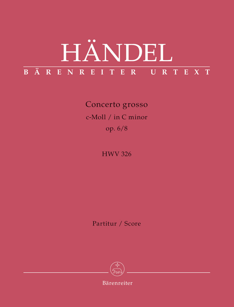 Handel: Concerto grosso C-Moll op. 6, 8 HWV 326 - Full Score