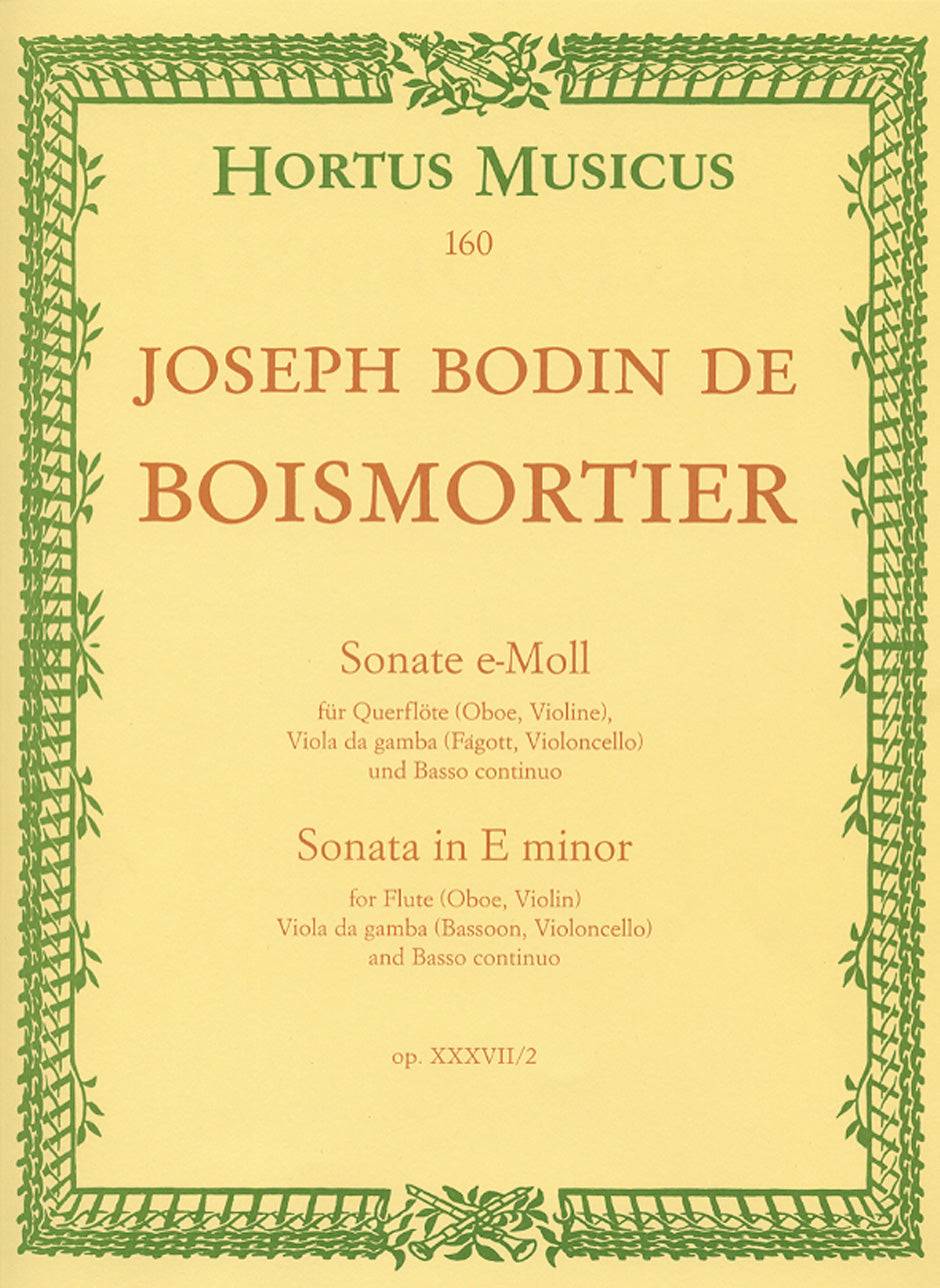 Boismortier: Sonata in E Minor Op 37 No 2 for Flute & Viola da Gamba