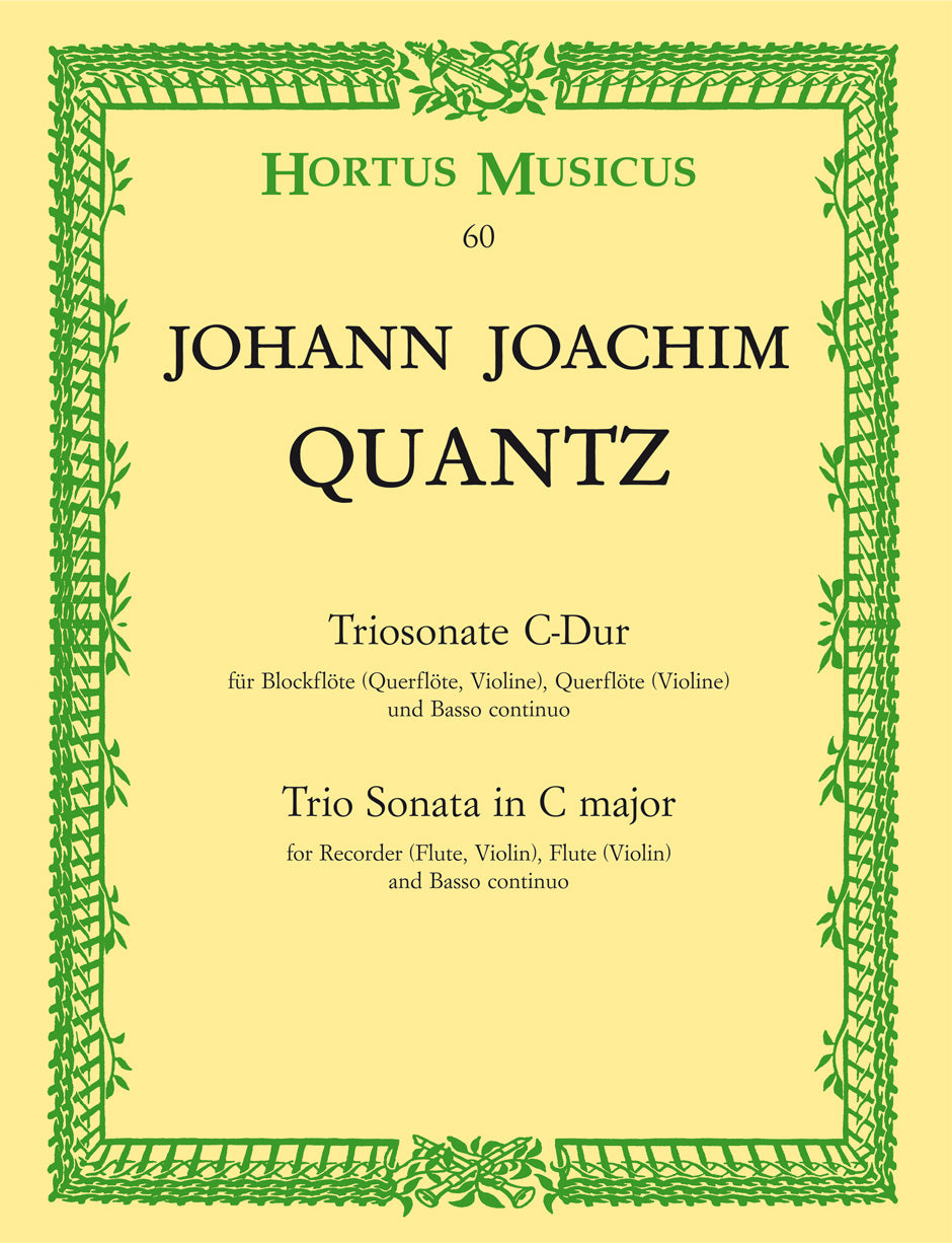 Quantz: Trio Sonata in C for Descant Recorder, Flute & Basso Continuo