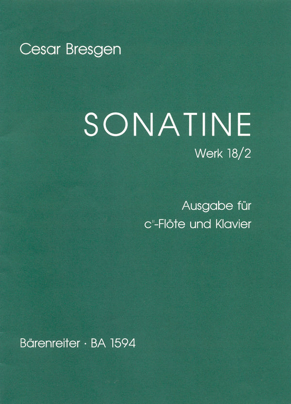 Bresgen: Sonatina in F Op 18 No 2 for Descant Recorder & Piano