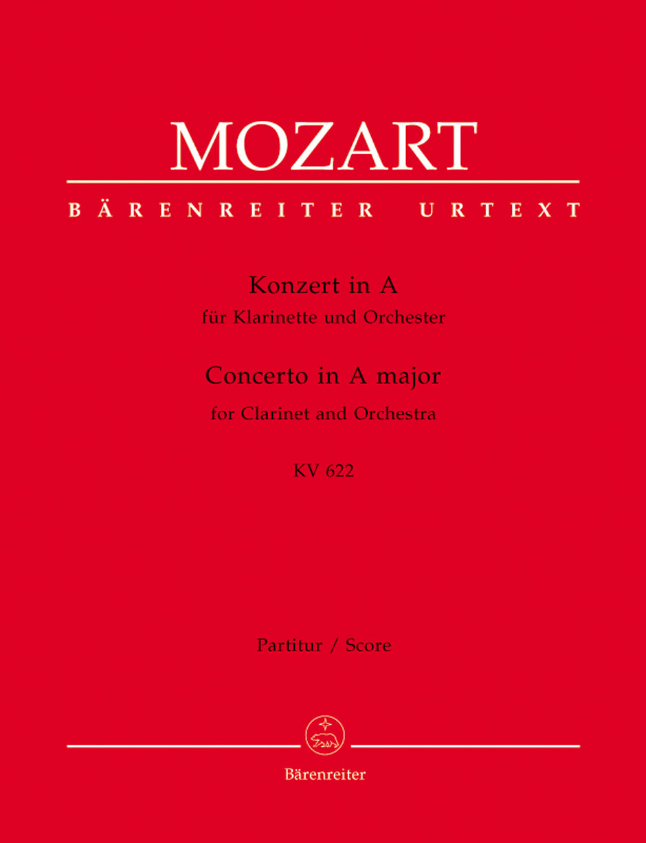 Mozart: Clarinet Concerto in A Full Score