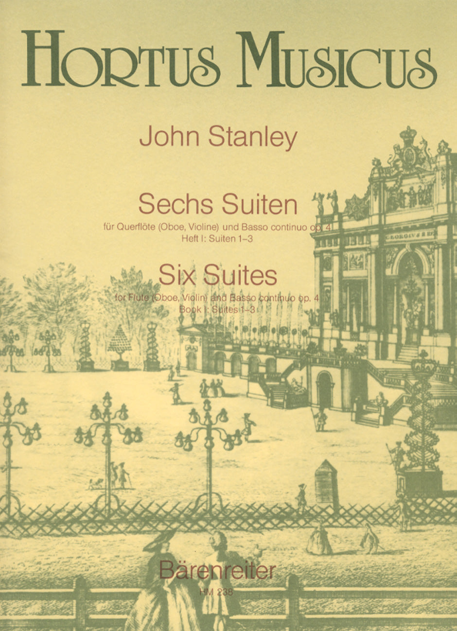 Stanley: Six Suites Op 4  1-3 for Flute & Basso Continuo