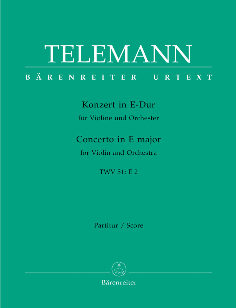 Telemann: Violin Concerto in E (TWV51:E2) - Full Score
