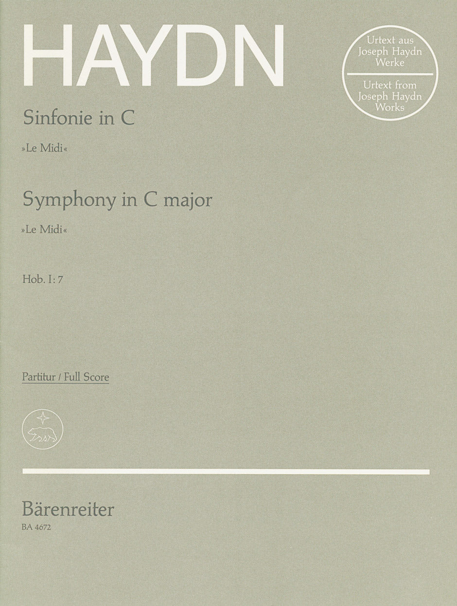 Haydn: Symphony No 7 in C Le Midi Full Score