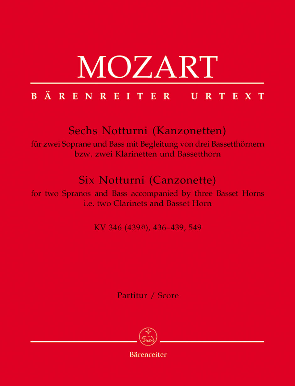 Mozart: Sechs Notturni (Six Nocturnes) K346 - Full Score