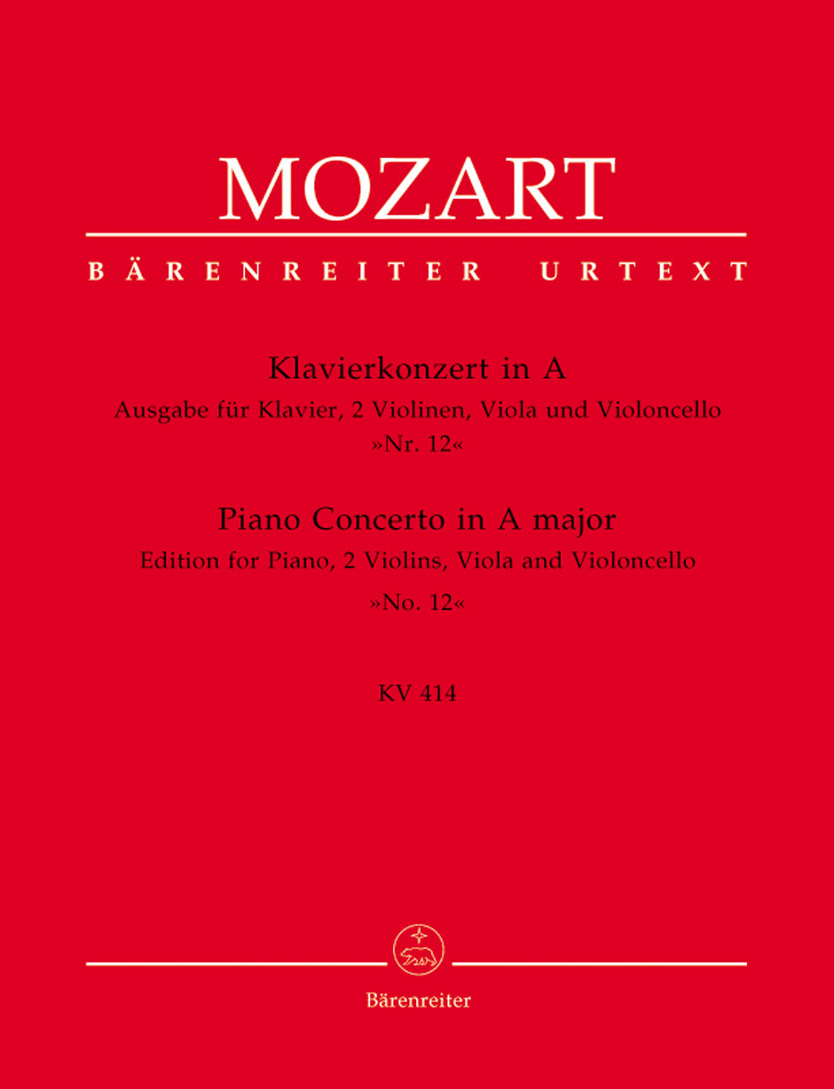 Mozart: Piano Concerto in A K414 Piano, Str Qt
