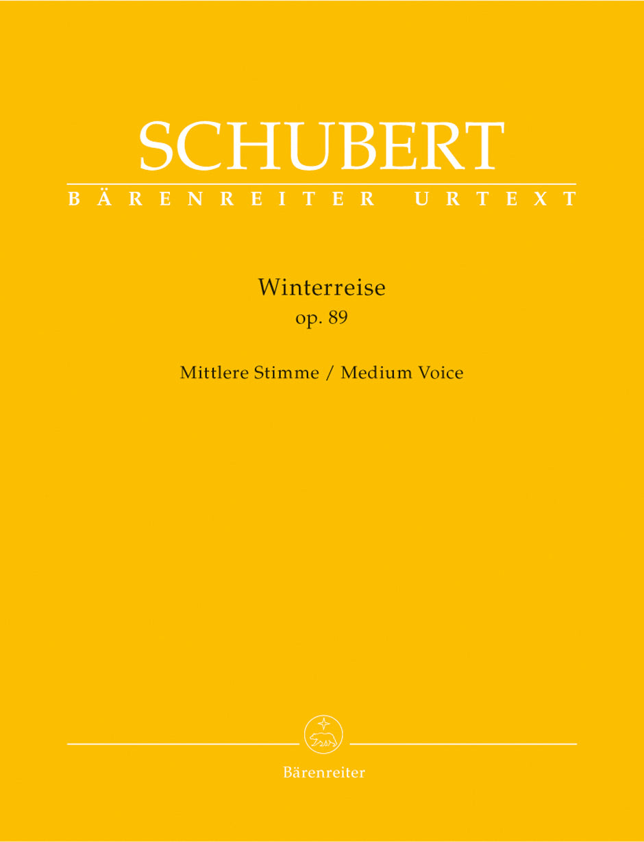 Schubert: Winterreise Op 89 D 911 for Medium Voice