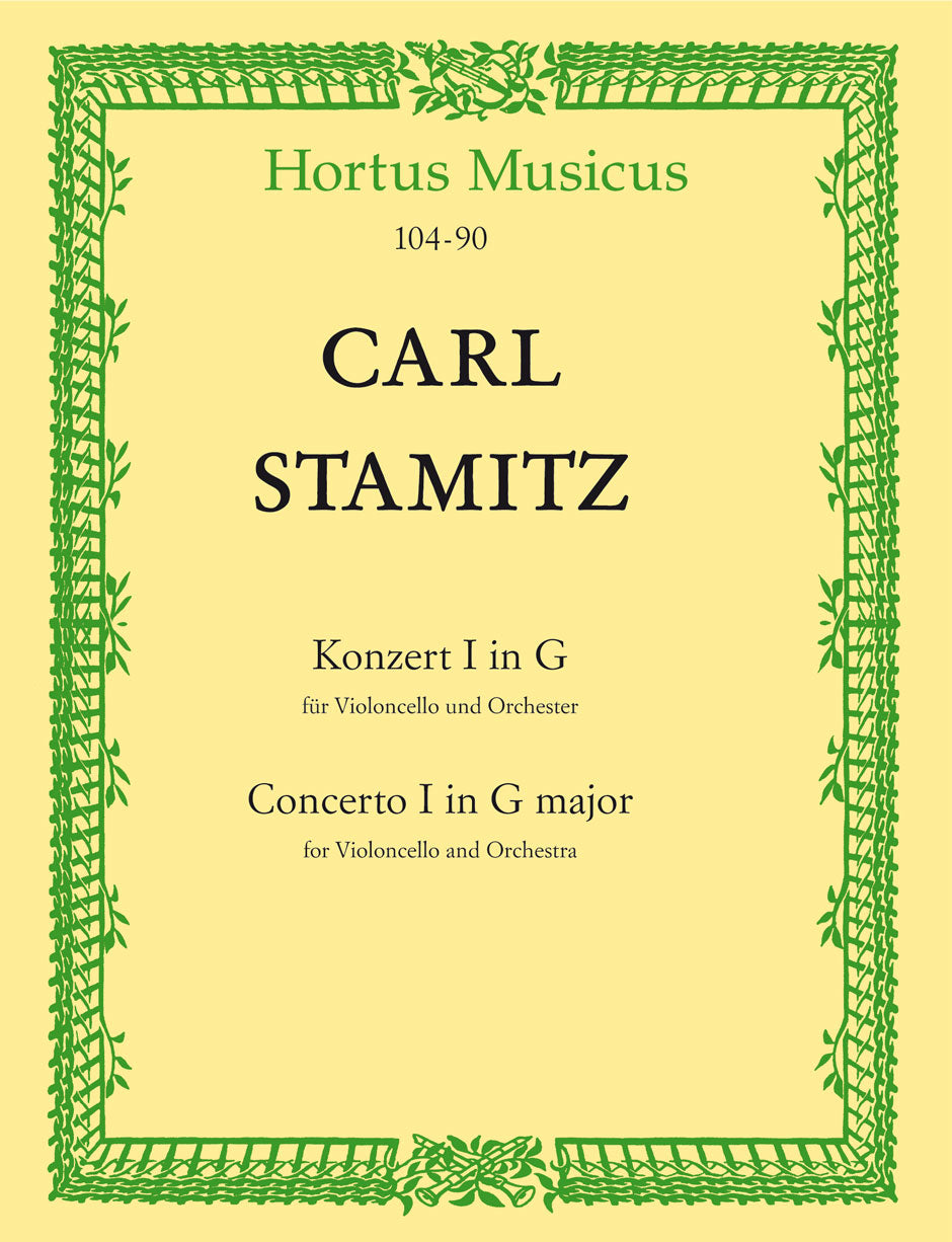 Stamitz: Cello Concerto No 1 in G Major for Cello & Piano